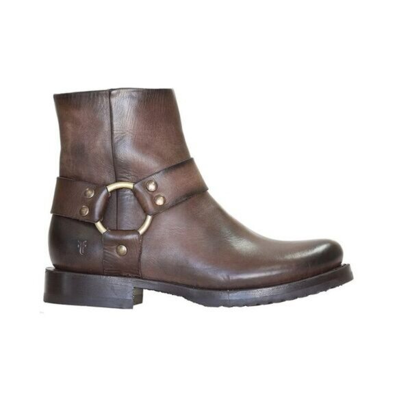 Frye Veronica Harness Leather Boot Women's 8M Chocolate Color - Picture 1 of 4